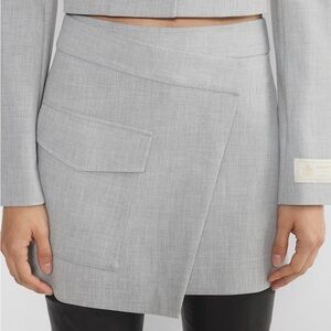 Faux wrap mini skirt